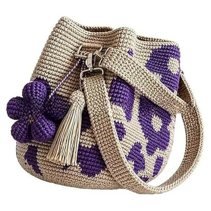 Handmade Crochet Flower Tote Bag